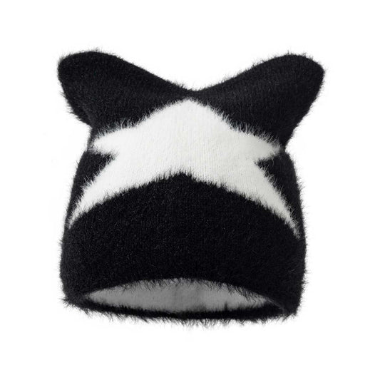 Star on Bunny Wool Beanie