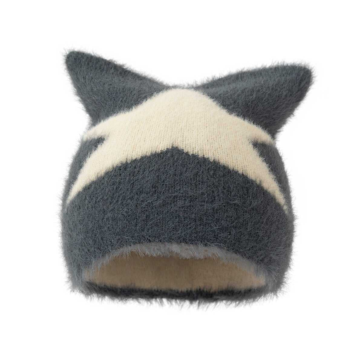 Star on Bunny Wool Beanie