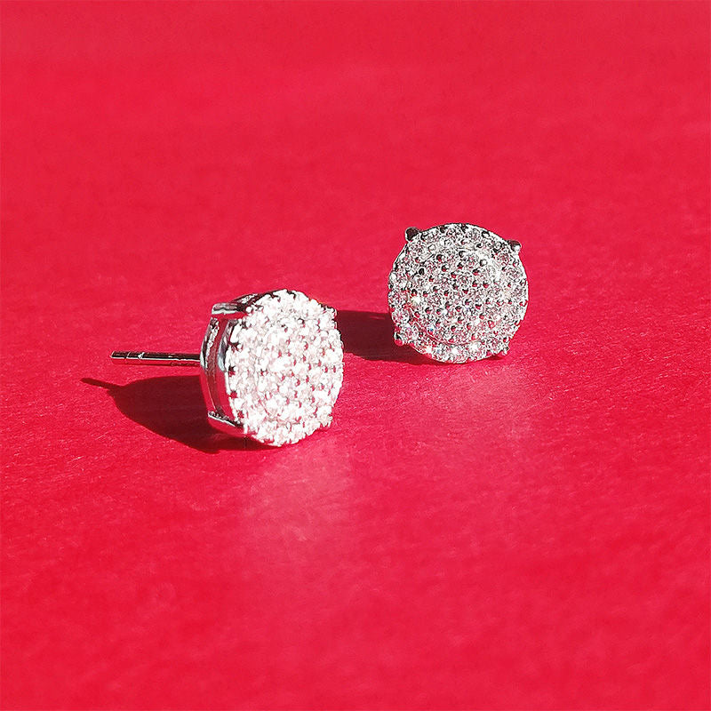 Micro-encrusted stones earings