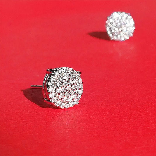 Micro-encrusted stones earings