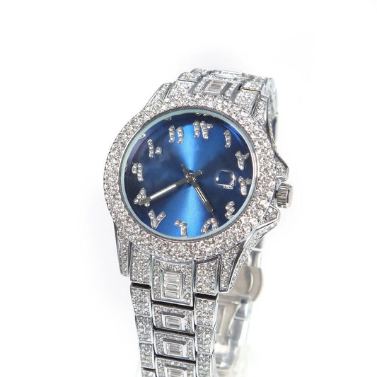 Arabic Number Diamond on wrist watch