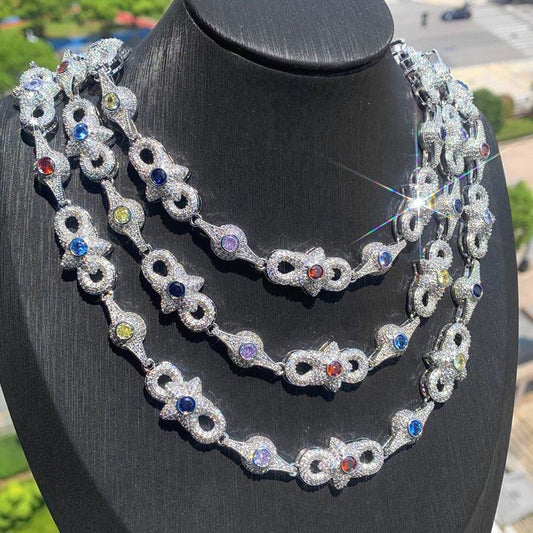 Color stone diamond Necklace