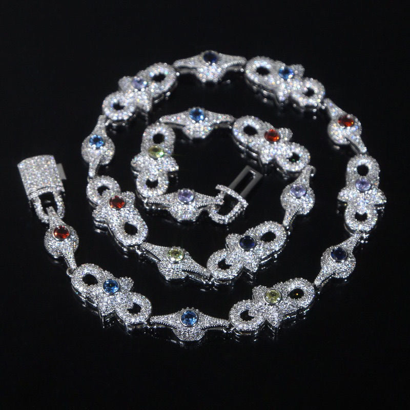 Color stone diamond Necklace