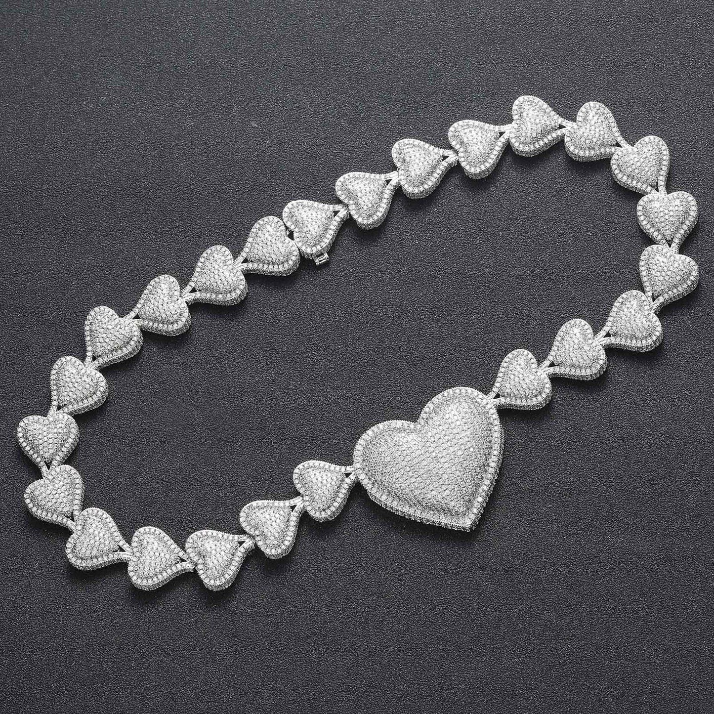 Heart Heart Diamond cuban Chain